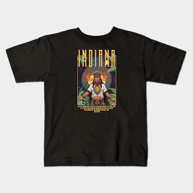 Native american indian chief Kids T-Shirt by 